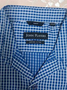 Blue Checkered Slim Fit Shirt