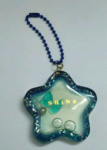 Resin Handmade Shine Star Shaker Keychain