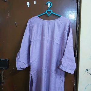Embroidered Lavender Kurta Set