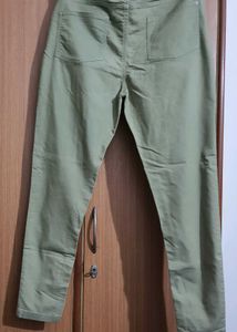 Olive Green Slim Fit Jeans