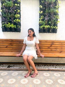 Chic White Puff Sleeve Dress