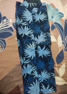 Tommy Hilfiger Blue Floral Shirt - L