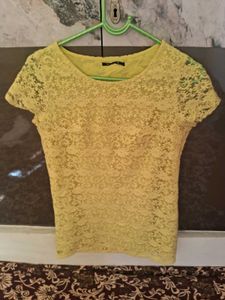 Elegant Yellow Lace Dress