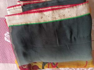 Combo of Elegant Peach and casual mustard saree
