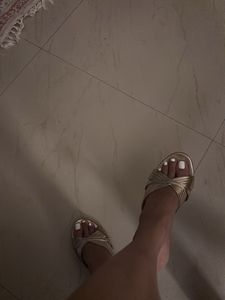Elegant Gold Strappy heels