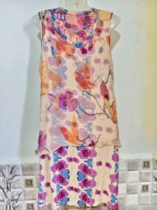 Bohemian Print Layered Mini Dress Size M-L