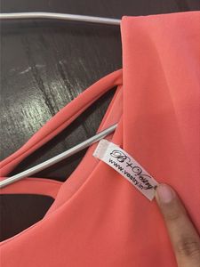 Coral Fit &amp; Flare Dress