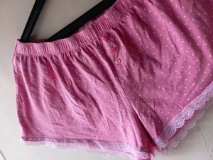 Cute Pink Polka Dot Pajama Shorts