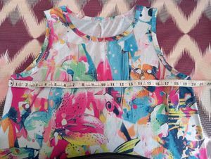 Vibrant Abstract Print Sleeveless Dress