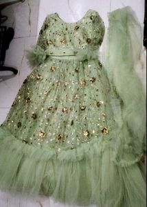 Beautiful Mint Green Embellished Lehenga Set