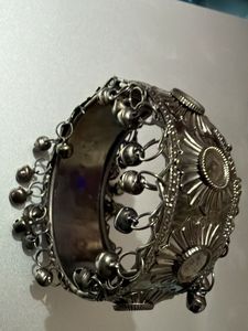 Intricate Silver-Tone Bracelet with Bells