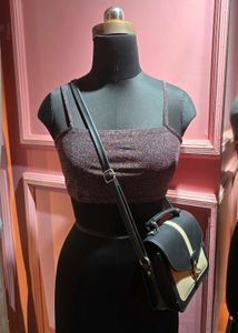 Chic Sparkly bandeau crop top