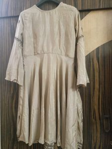 Embellished Pleated Kurti with Plazoo