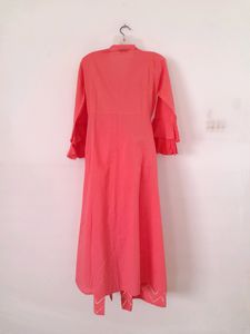 Pink Laced Kurta Set (Women's)