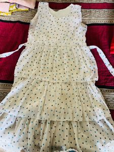 Chic Black &amp; White Heart Print Gown