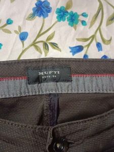 Men's Dark Grey Textured Casual Pants