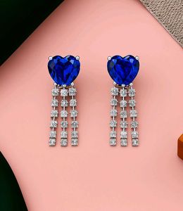 Blue Heart Earrings
