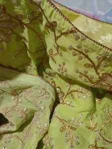 Lime Green Embroidered Dress