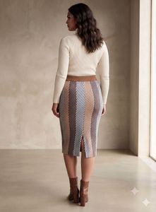 Length-25,,Chic Striped Pencil Skirt