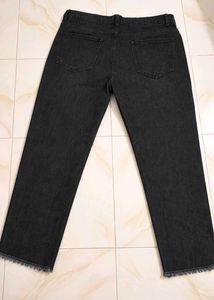 Women's Distressed Black Denim Jeans
