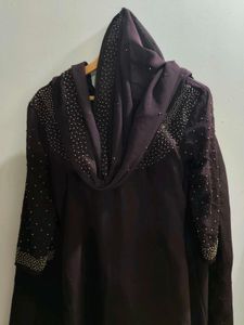 Elegant Brown Handwork Kurta set with Embellishmen