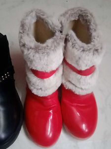 Stylish Black &amp; Red Boots combo fixed price