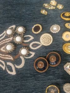 Vintage Decorative Buttons Lot metal