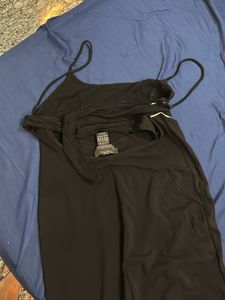 Black Midi Slip Dress