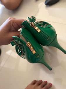 Green Strappy Heels