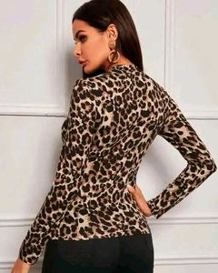 Animal Print Long Sleeve Top