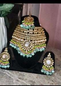 Sea Green Heavy Kundan Set