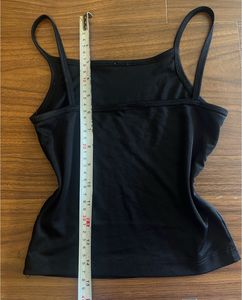 Black Fitted Cami Tank Top | Spaghetti Strap