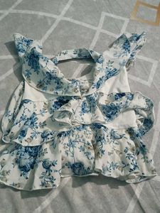 Floral Ruffle Tiered Top