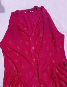 Maroon Printed Anarkali 🌼🛍️