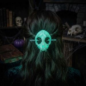 Glow in the Dark Skull Hair Stick