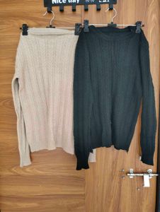 Cozy Cable Knit V-Neck Sweaters(combo offer 2)
