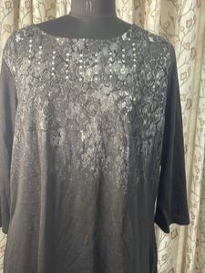 Elegant Black Embellished Top