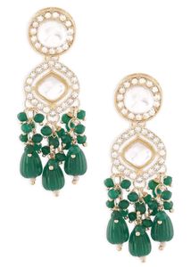 Stunning Emerald Beaded Necklace Set