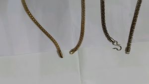 Set Of 2 Golden And Silver Chains
