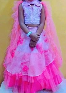 Beautiful Pink Floral Lehenga Choli