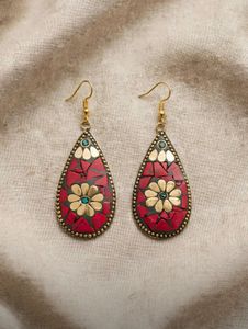 (New unused item) Boho Tribal Teardrop Earrings