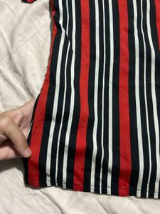 Striped V-Neck Blouse