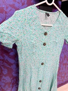 Sky Blue Floral Print Dress🩵