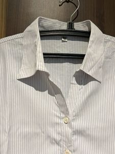 Striped Button-Down Short Sleeve Shirt