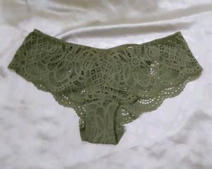 Lace Briefs - Olive Green