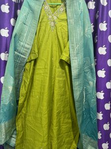 Elegant Green Kurta Set with Dupatta