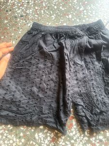 Black Eyelet Shorts