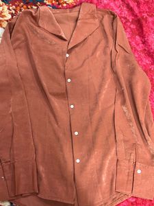 Stylish Salmon Pink Button-Down Top