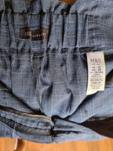 MARKS &amp; SPENCER COTTON TWEED PAPER BAG PANTS