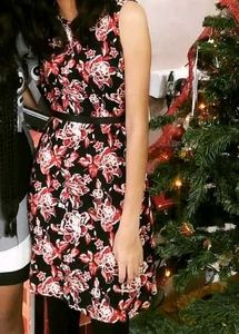 Red Floral Printed Dress